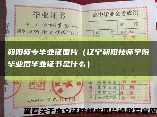 朝阳师专毕业证图片（辽宁朝阳技师学院毕业后毕业证书是什么）缩略图