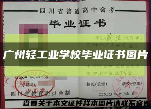 广州轻工业学校毕业证书图片缩略图
