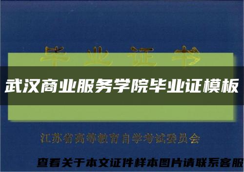 武汉商业服务学院毕业证模板缩略图