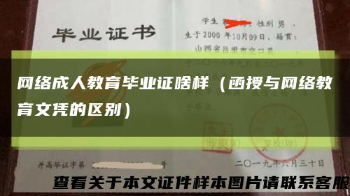 网络成人教育毕业证啥样（函授与网络教育文凭的区别）缩略图
