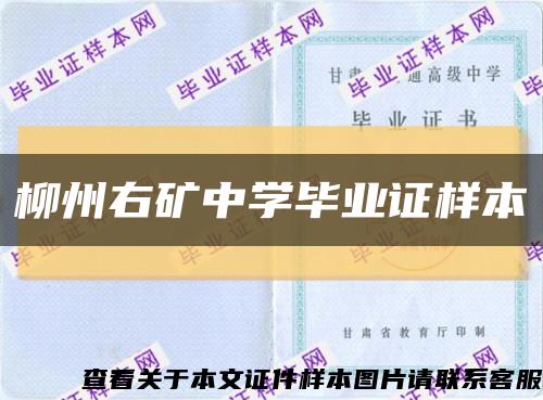 柳州右矿中学毕业证样本缩略图