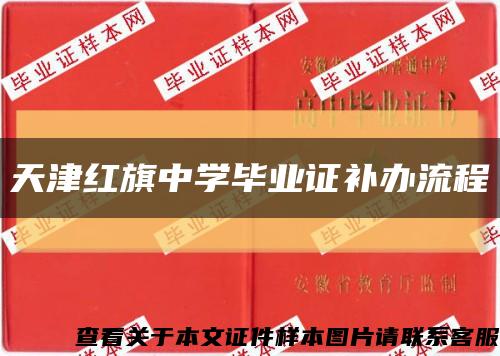 天津红旗中学毕业证补办流程缩略图