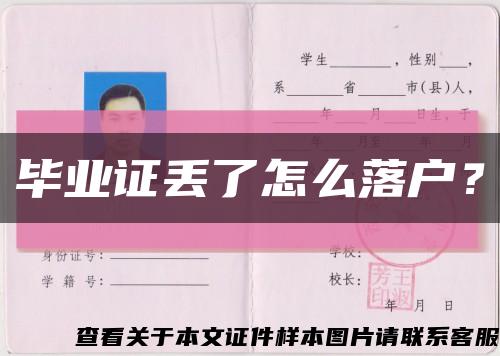 毕业证丢了怎么落户？缩略图