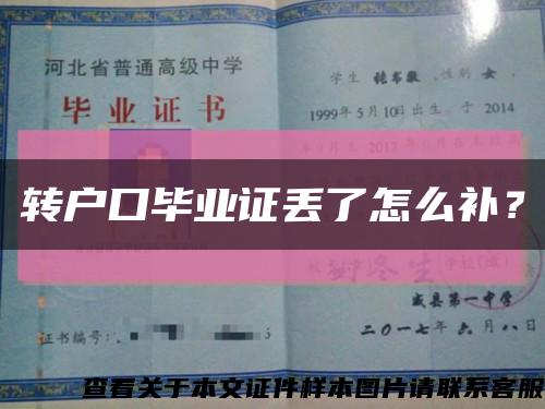 转户口毕业证丢了怎么补？缩略图