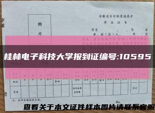 桂林电子科技大学报到证编号:10595缩略图