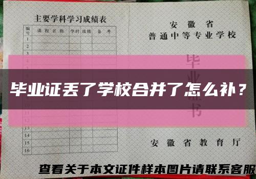 毕业证丢了学校合并了怎么补？缩略图