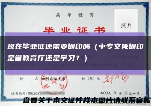 现在毕业证还需要钢印吗（中专文凭钢印是省教育厅还是学习？）缩略图