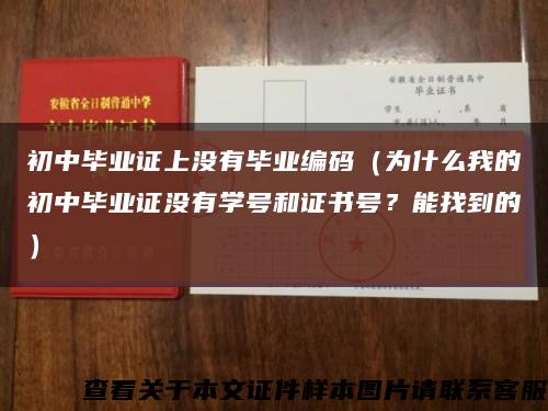 初中毕业证上没有毕业编码（为什么我的初中毕业证没有学号和证书号？能找到的）缩略图