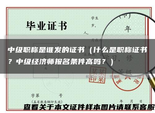 中级职称是谁发的证书（什么是职称证书？中级经济师报名条件高吗？）缩略图