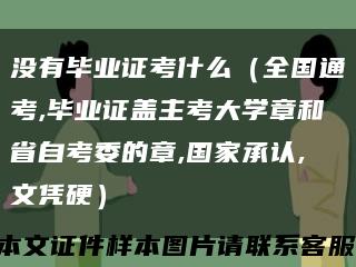 没有毕业证考什么（全国通考,毕业证盖主考大学章和省自考委的章,国家承认,文凭硬）缩略图