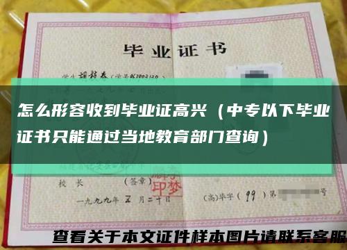 怎么形容收到毕业证高兴（中专以下毕业证书只能通过当地教育部门查询）缩略图