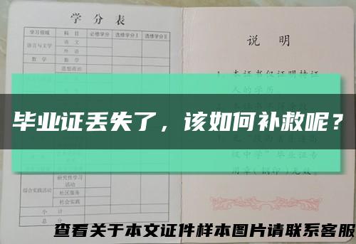 毕业证丢失了，该如何补救呢？缩略图