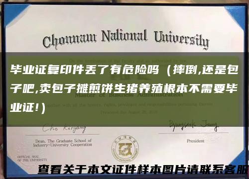 毕业证复印件丢了有危险吗（摔倒,还是包子吧,卖包子摊煎饼生猪养殖根本不需要毕业证!）缩略图