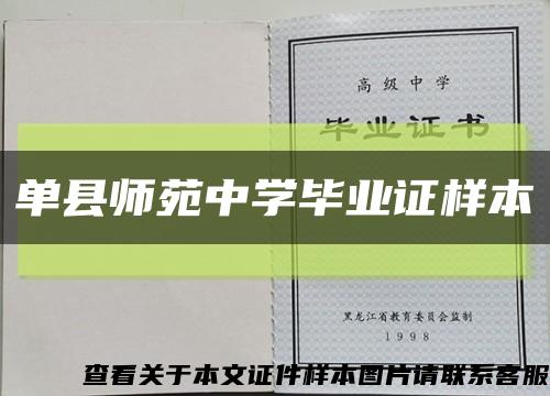 单县师苑中学毕业证样本缩略图