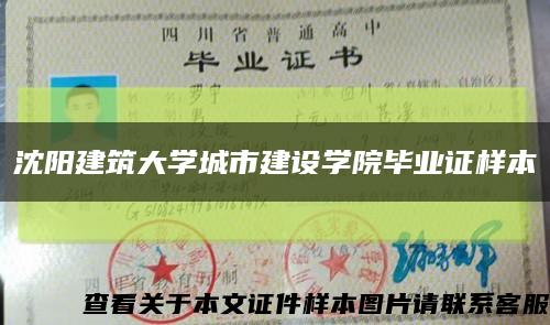 沈阳建筑大学城市建设学院毕业证样本缩略图