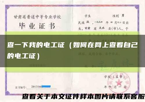 查一下我的电工证（如何在网上查看自己的电工证）缩略图
