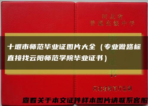 十堰市师范毕业证图片大全（专业做路标直接找云阳师范学院毕业证书）缩略图