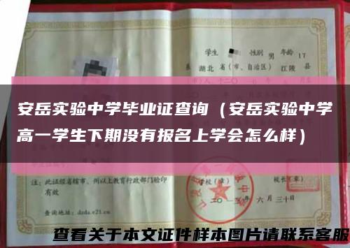 安岳实验中学毕业证查询（安岳实验中学高一学生下期没有报名上学会怎么样）缩略图