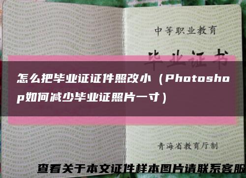 怎么把毕业证证件照改小（Photoshop如何减少毕业证照片一寸）缩略图