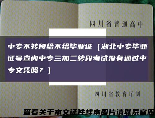 中专不转段给不给毕业证（湖北中专毕业证号查询中专三加二转段考试没有通过中专文凭吗？）缩略图