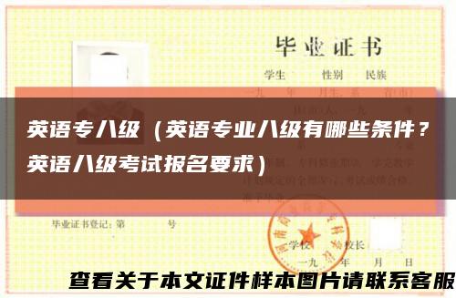 英语专八级（英语专业八级有哪些条件？英语八级考试报名要求）缩略图