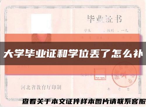 大学毕业证和学位丢了怎么补缩略图