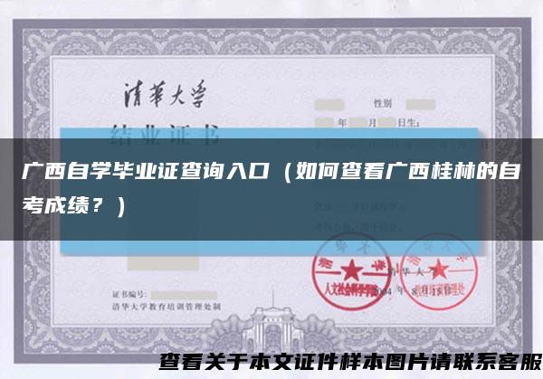广西自学毕业证查询入口（如何查看广西桂林的自考成绩？）缩略图