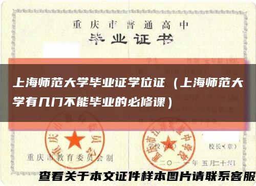 上海师范大学毕业证学位证（上海师范大学有几门不能毕业的必修课）缩略图