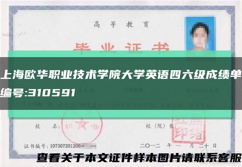上海欧华职业技术学院大学英语四六级成绩单编号:310591缩略图