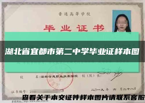 湖北省宜都市第二中学毕业证样本图缩略图