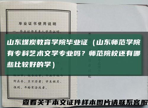 山东煤炭教育学院毕业证（山东师范学院有专科艺术文学专业吗？师范院校还有哪些比较好的学）缩略图