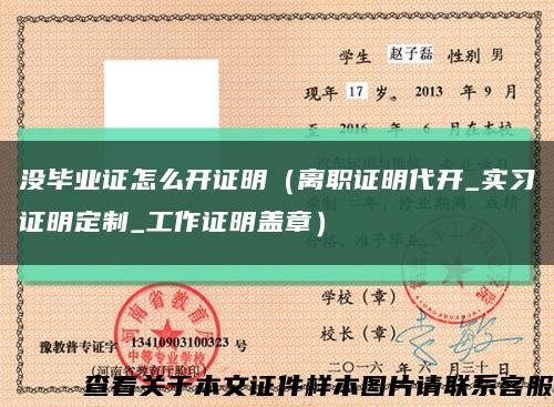 没毕业证怎么开证明（离职证明代开_实习证明定制_工作证明盖章）缩略图