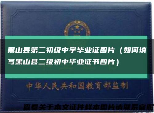 黑山县第二初级中学毕业证图片（如何填写黑山县二级初中毕业证书图片）缩略图