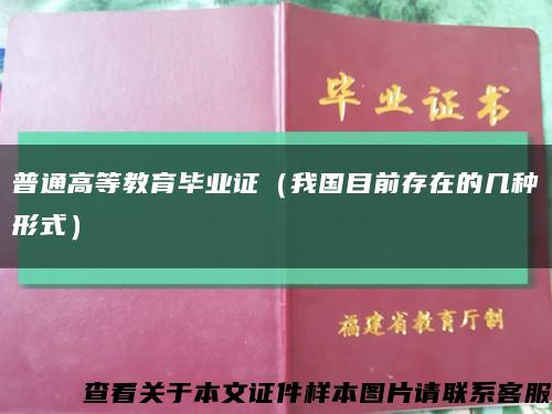 普通高等教育毕业证（我国目前存在的几种形式）缩略图