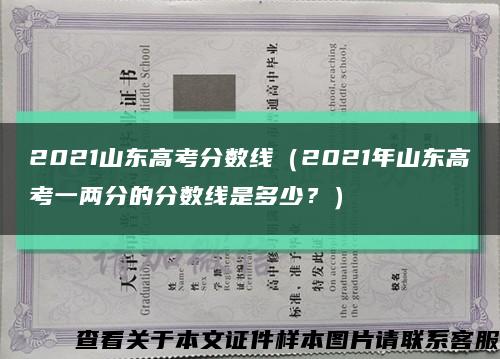 2021山东高考分数线（2021年山东高考一两分的分数线是多少？）缩略图