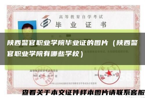 陕西警官职业学院毕业证的图片（陕西警官职业学院有哪些学校）缩略图