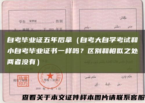 自考毕业证五年后拿（自考大自学考试和小自考毕业证书一样吗？区别和相似之处两者没有）缩略图