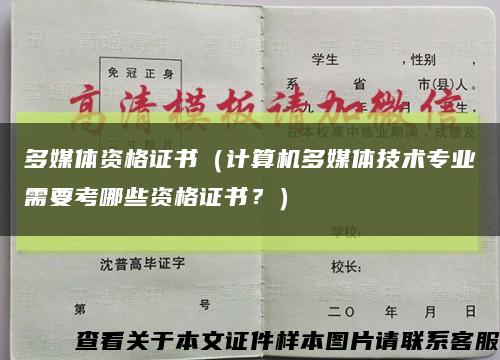 多媒体资格证书（计算机多媒体技术专业需要考哪些资格证书？）缩略图