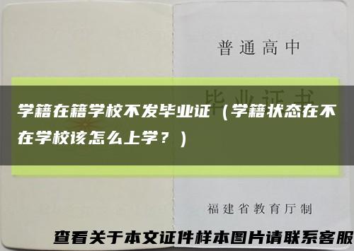 学籍在籍学校不发毕业证（学籍状态在不在学校该怎么上学？）缩略图
