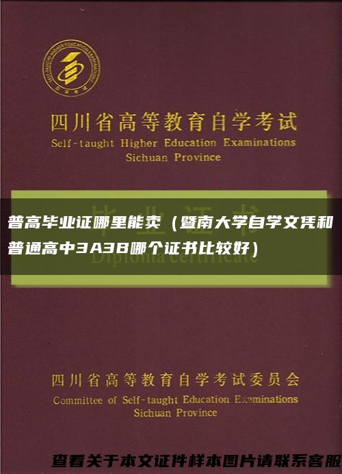 普高毕业证哪里能卖（暨南大学自学文凭和普通高中3A3B哪个证书比较好）缩略图