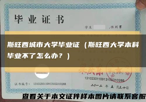 斯旺西城市大学毕业证（斯旺西大学本科毕业不了怎么办？）缩略图