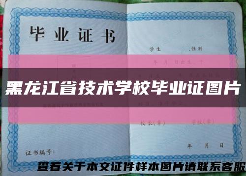 黑龙江省技术学校毕业证图片缩略图