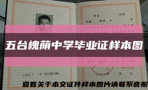 五台槐荫中学毕业证样本图缩略图