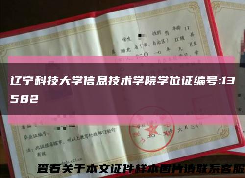 辽宁科技大学信息技术学院学位证编号:13582缩略图