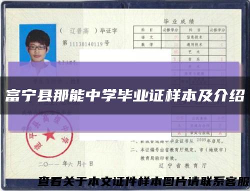 富宁县那能中学毕业证样本及介绍缩略图
