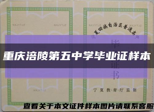 重庆涪陵第五中学毕业证样本缩略图