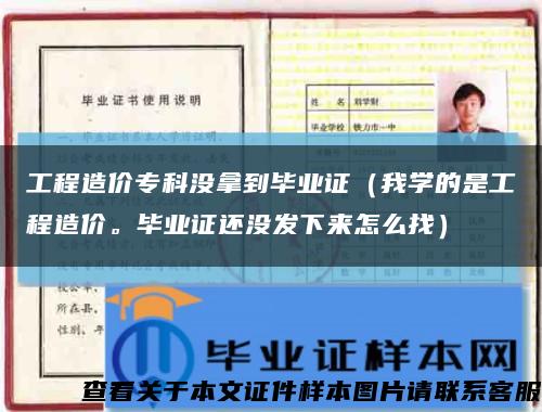 工程造价专科没拿到毕业证（我学的是工程造价。毕业证还没发下来怎么找）缩略图