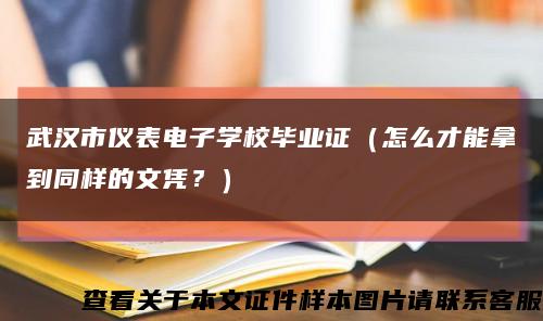 武汉市仪表电子学校毕业证（怎么才能拿到同样的文凭？）缩略图