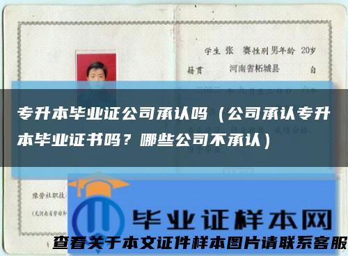 专升本毕业证公司承认吗（公司承认专升本毕业证书吗？哪些公司不承认）缩略图