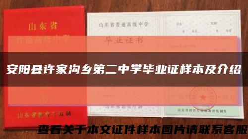 安阳县许家沟乡第二中学毕业证样本及介绍缩略图